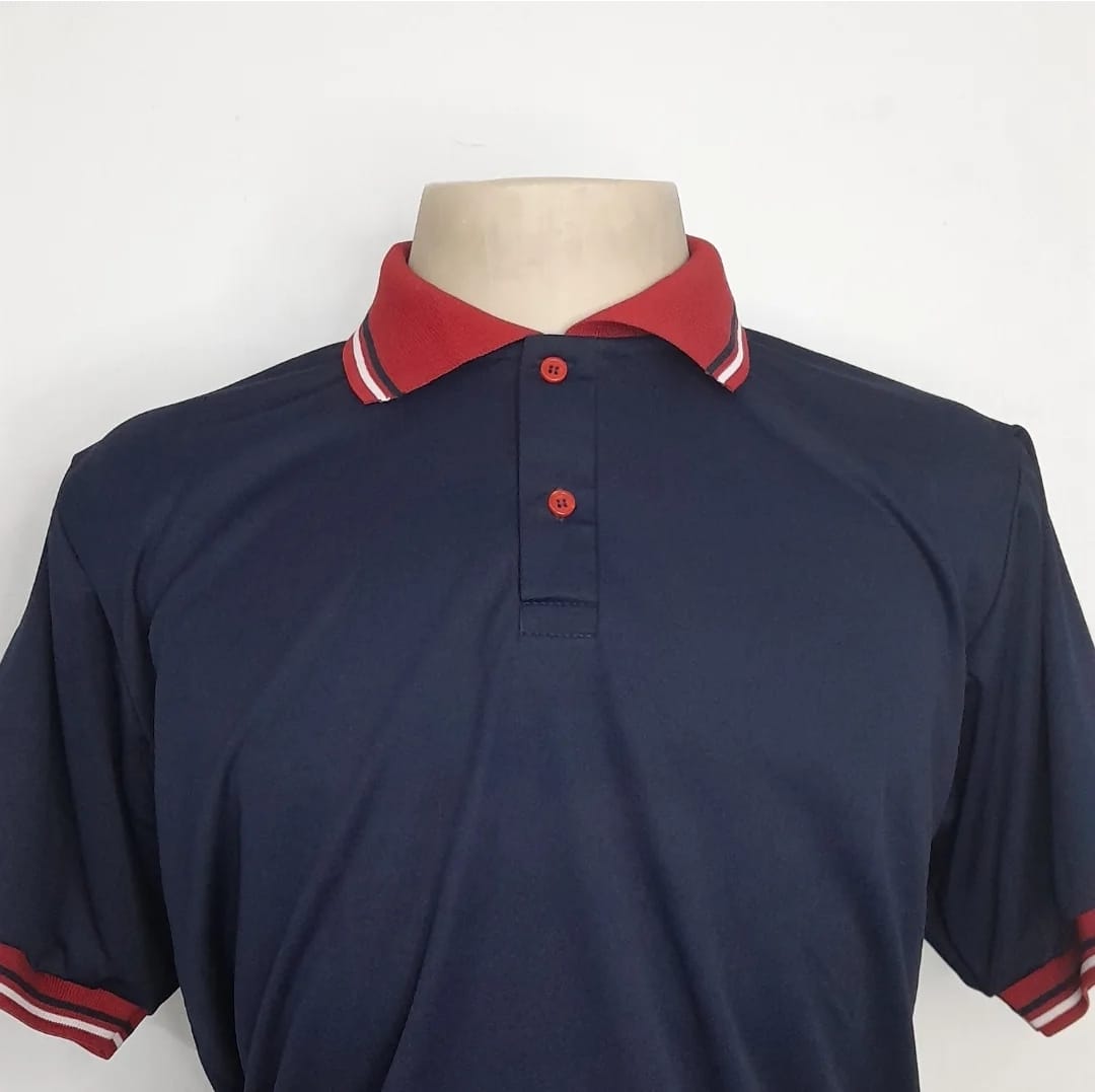 Camisa polo azul-marinho